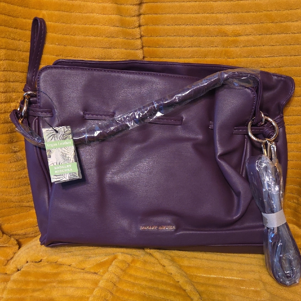 Badgley Mischka Deep Purple Shoulder Bag